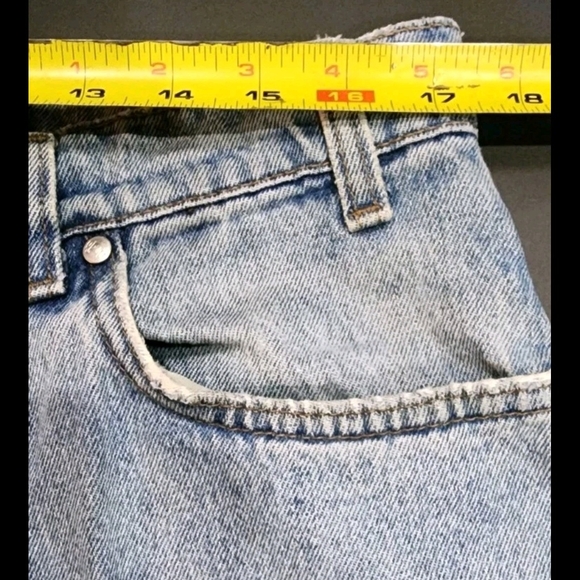 VTG 90's Levi’s Silvertab Jeans Blue Distressed Loose Wide Leg 36x32 Made in USA - Picture 15 of 16